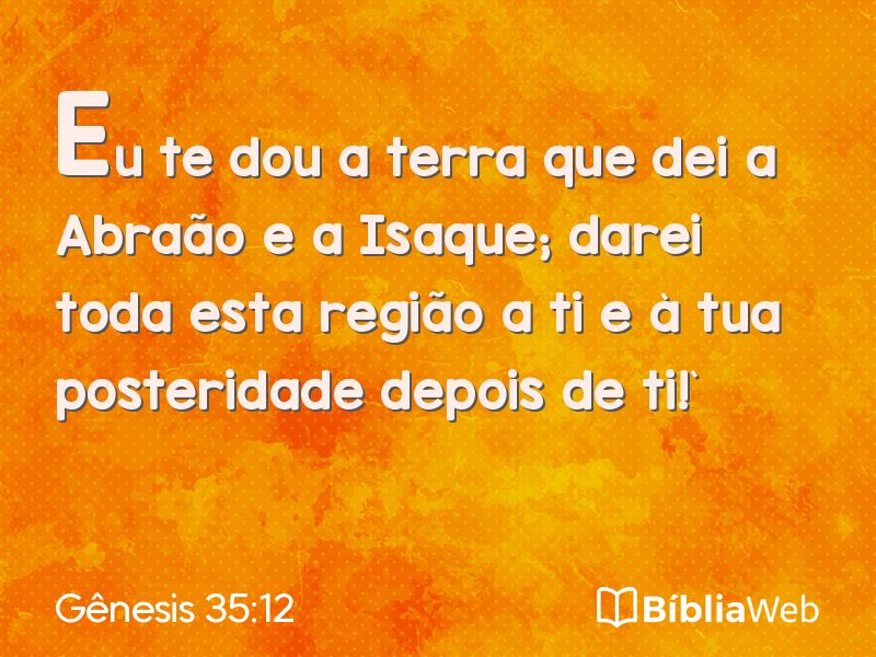 Gênesis 35:12 em imagem para compartilhar