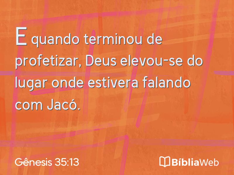 Gênesis 35:13 em imagem para compartilhar