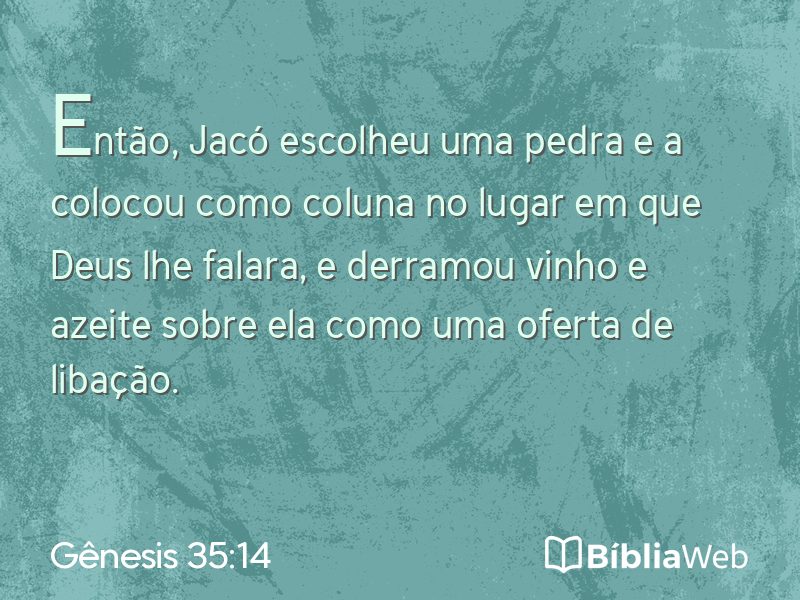 Gênesis 35:14 em imagem para compartilhar