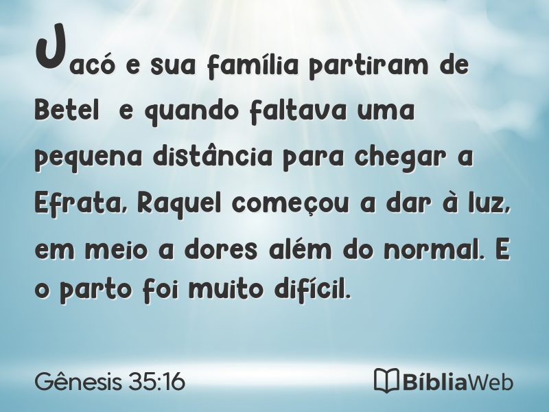 Gênesis 35:16 em imagem para compartilhar