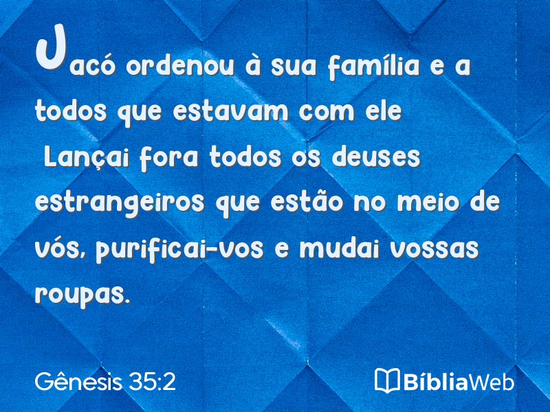 Gênesis 35:2 em imagem para compartilhar