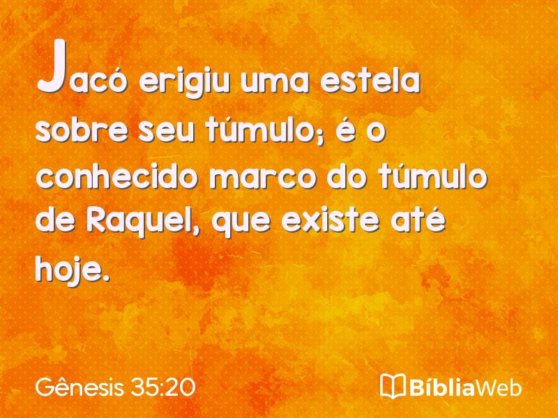 Gênesis 35:20 em imagem para compartilhar