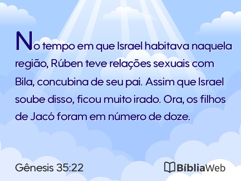 Gênesis 35:22 em imagem para compartilhar