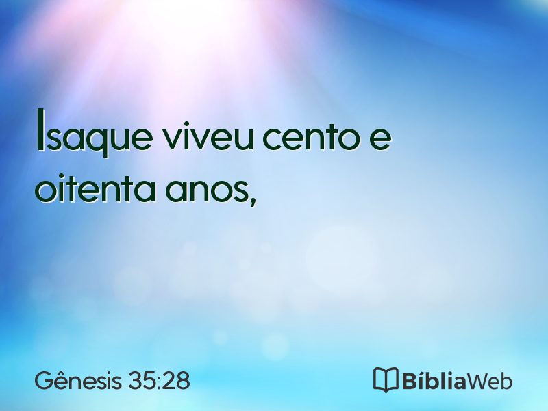 Gênesis 35:28 em imagem para compartilhar