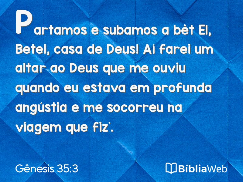 Gênesis 35:3 em imagem para compartilhar