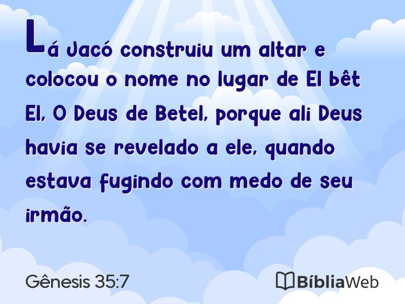 Gênesis 35:7 em imagem para compartilhar