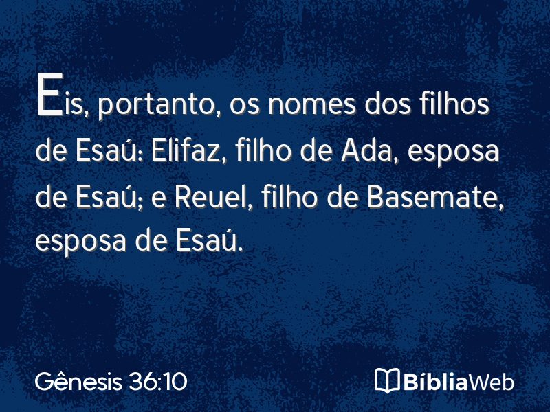 Gênesis 36:10 em imagem para compartilhar