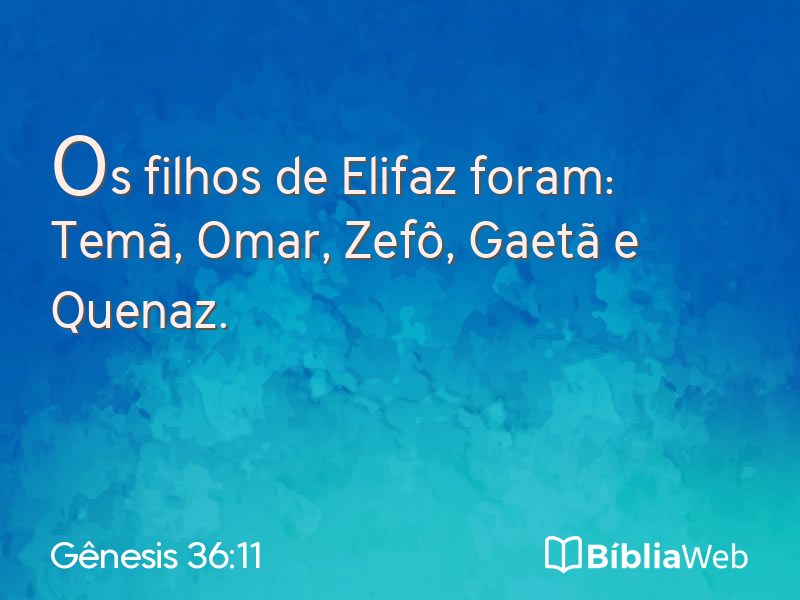 Gênesis 36:11 em imagem para compartilhar