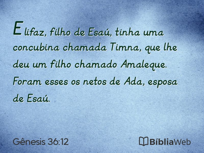 Gênesis 36:12 em imagem para compartilhar