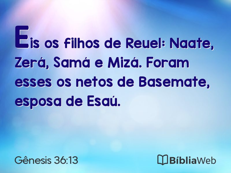 Gênesis 36:13 em imagem para compartilhar