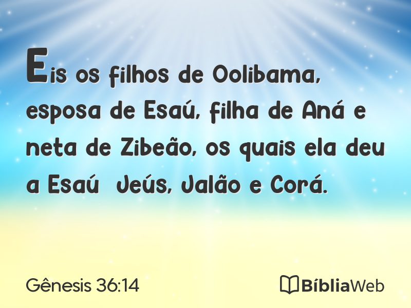 Gênesis 36:14 em imagem para compartilhar