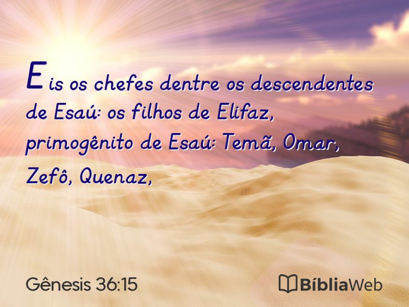 Gênesis 36:15 em imagem para compartilhar