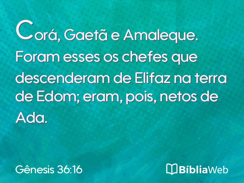 Gênesis 36:16 em imagem para compartilhar