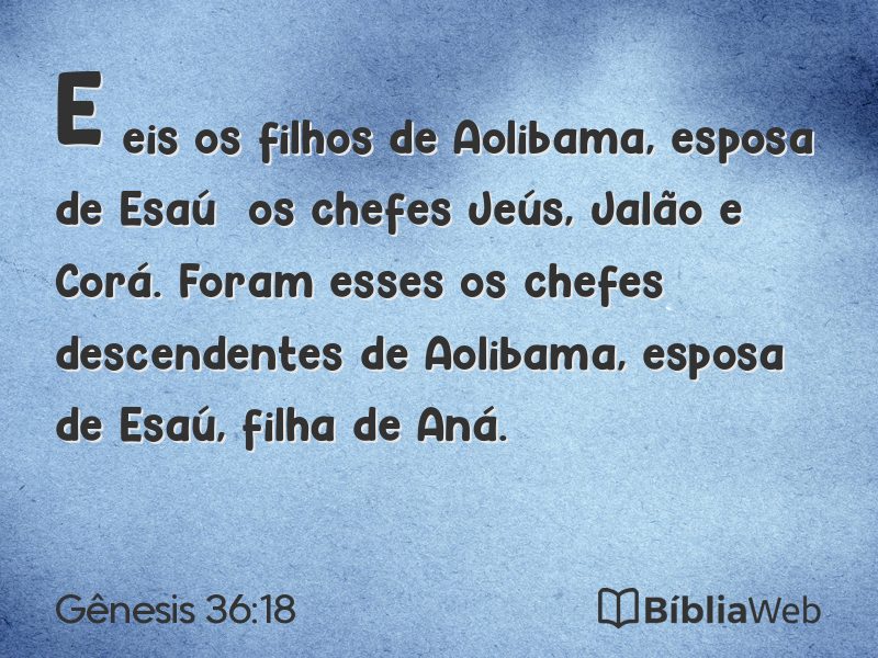 Gênesis 36:18 em imagem para compartilhar