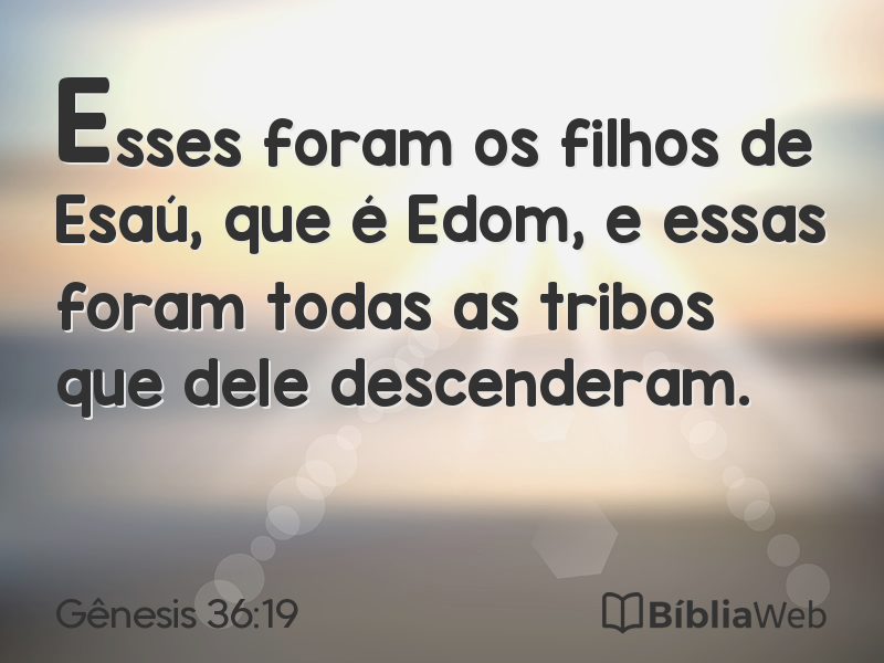 Gênesis 36:19 em imagem para compartilhar