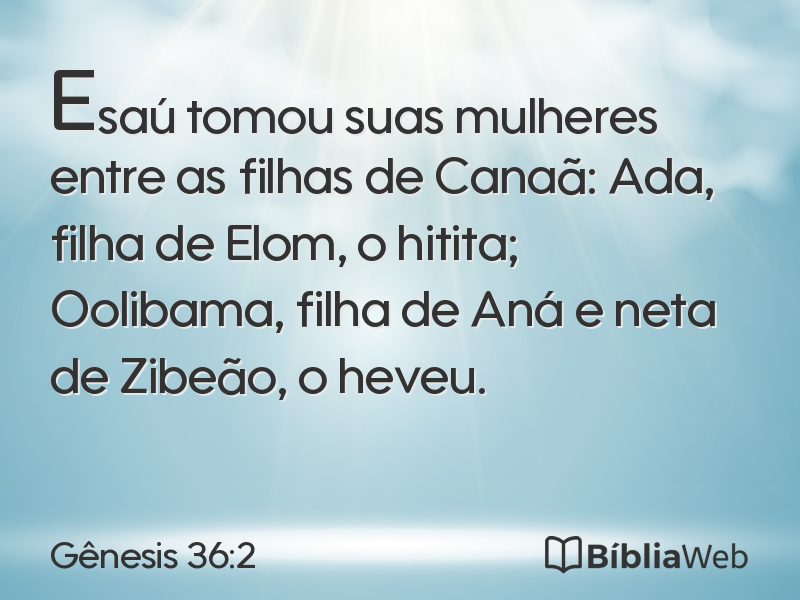 Gênesis 36:2 em imagem para compartilhar
