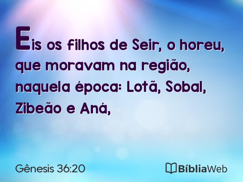 Gênesis 36:20 em imagem para compartilhar