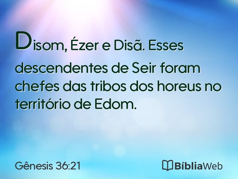 Gênesis 36:21 em imagem para compartilhar