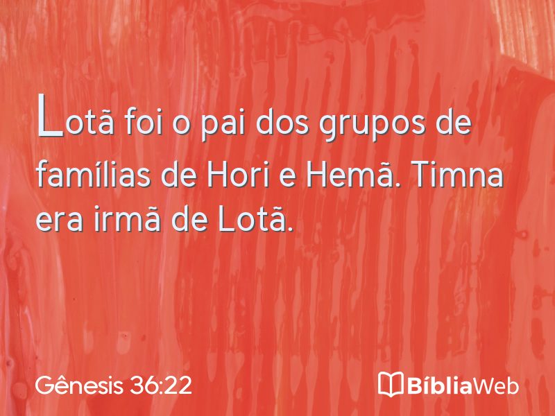Gênesis 36:22 em imagem para compartilhar