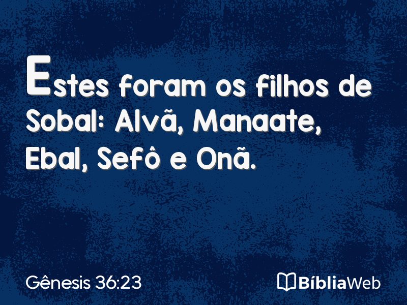 Gênesis 36:23 em imagem para compartilhar