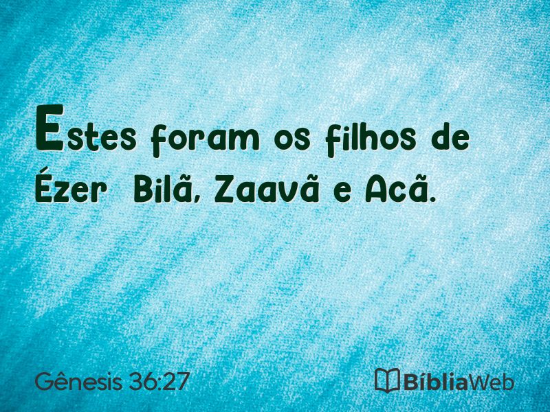 Gênesis 36:27 em imagem para compartilhar