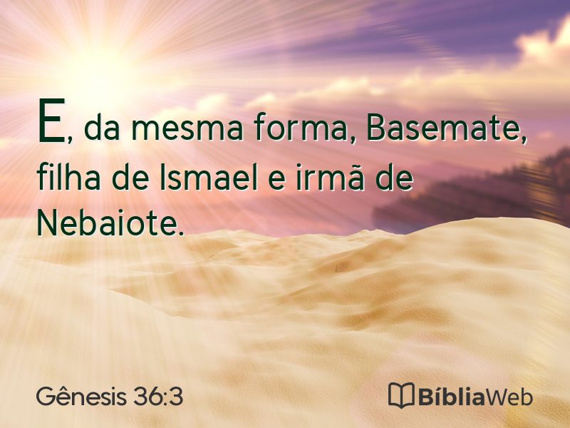 Gênesis 36:3 em imagem para compartilhar