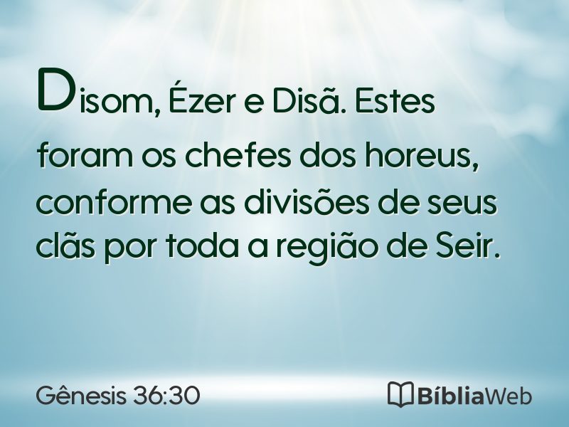 Gênesis 36:30 em imagem para compartilhar