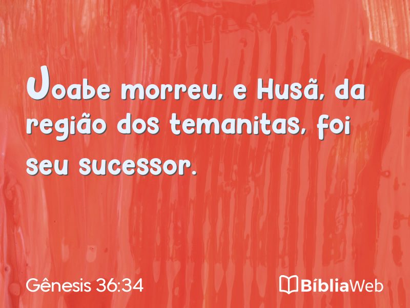 Gênesis 36:34 em imagem para compartilhar
