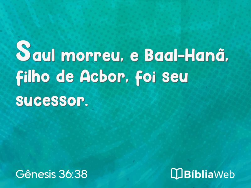 Gênesis 36:38 em imagem para compartilhar
