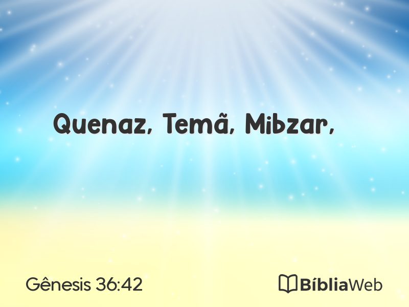 Gênesis 36:42 em imagem para compartilhar