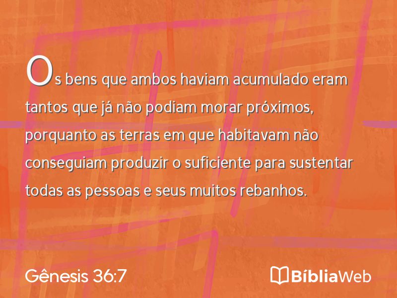 Gênesis 36:7 em imagem para compartilhar