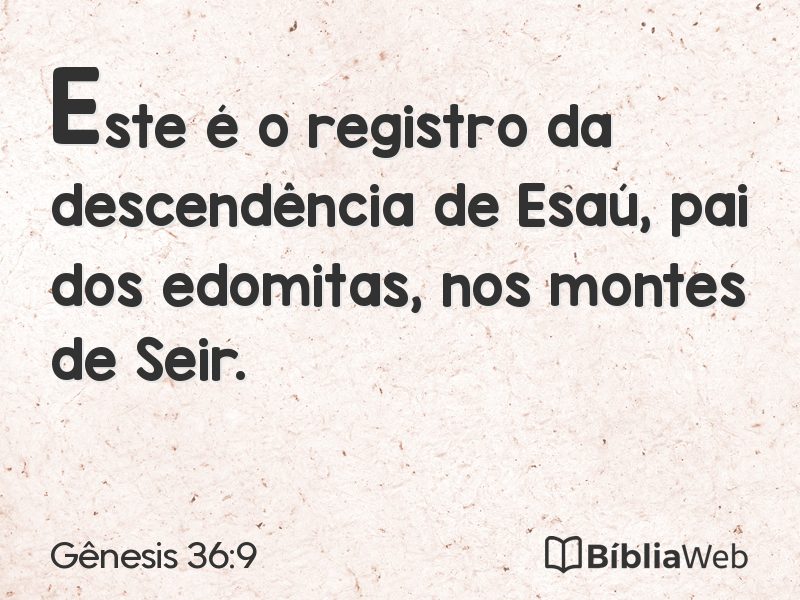 Gênesis 36:9 em imagem para compartilhar
