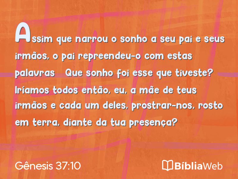 Gênesis 37:10 em imagem para compartilhar