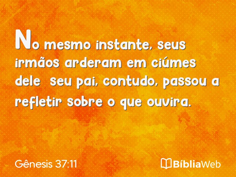 Gênesis 37:11 em imagem para compartilhar