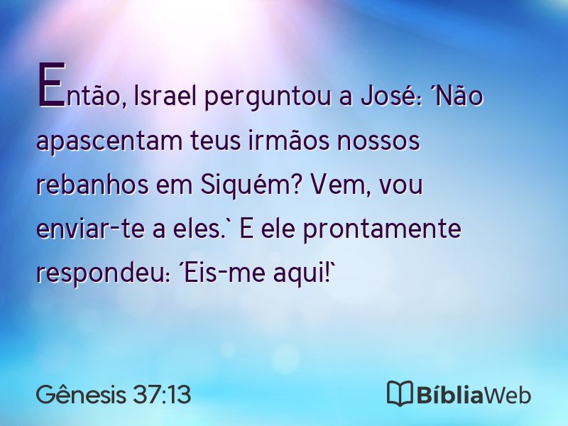 Gênesis 37:13 em imagem para compartilhar