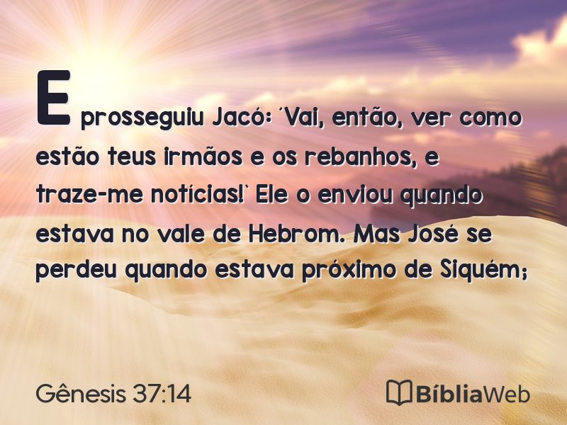 Gênesis 37:14 em imagem para compartilhar