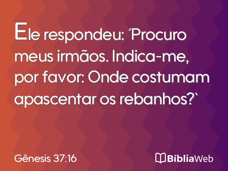 Gênesis 37:16 em imagem para compartilhar