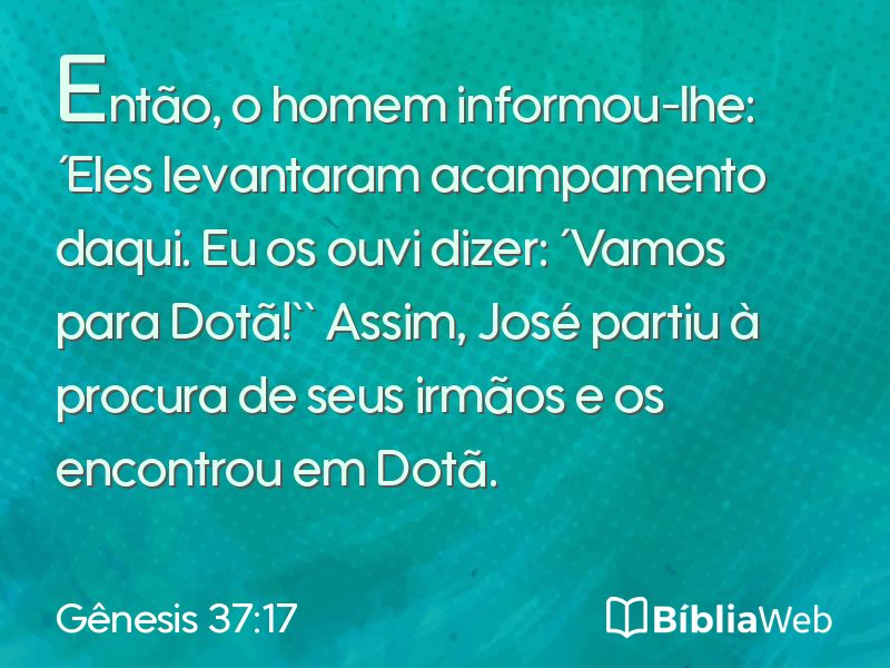 Gênesis 37:17 em imagem para compartilhar