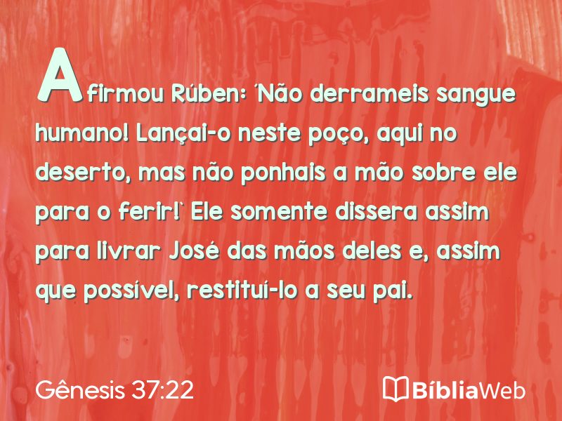 Gênesis 37:22 em imagem para compartilhar
