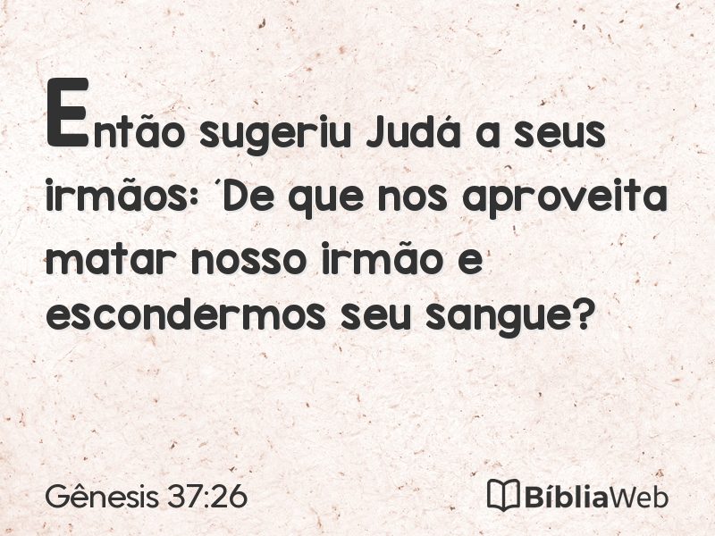 Gênesis 37:26 em imagem para compartilhar
