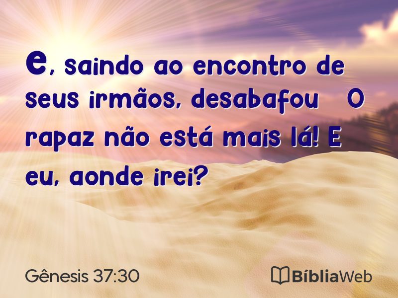 Gênesis 37:30 em imagem para compartilhar
