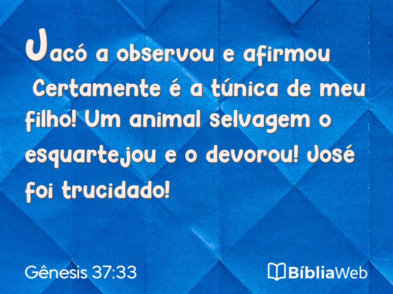 Gênesis 37:33 em imagem para compartilhar