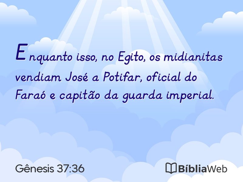 Gênesis 37:36 em imagem para compartilhar