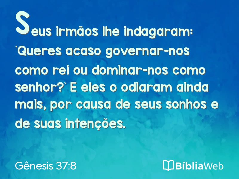 Gênesis 37:8 em imagem para compartilhar