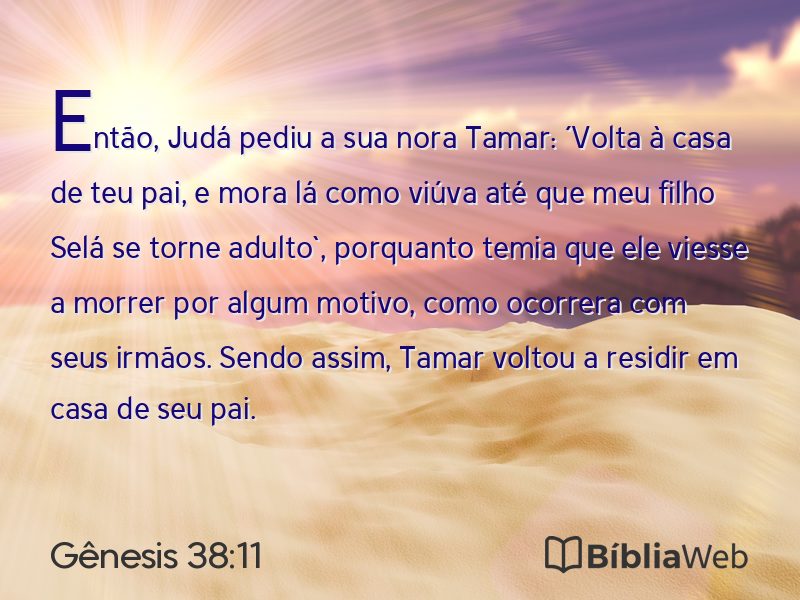 Gênesis 38:11 em imagem para compartilhar