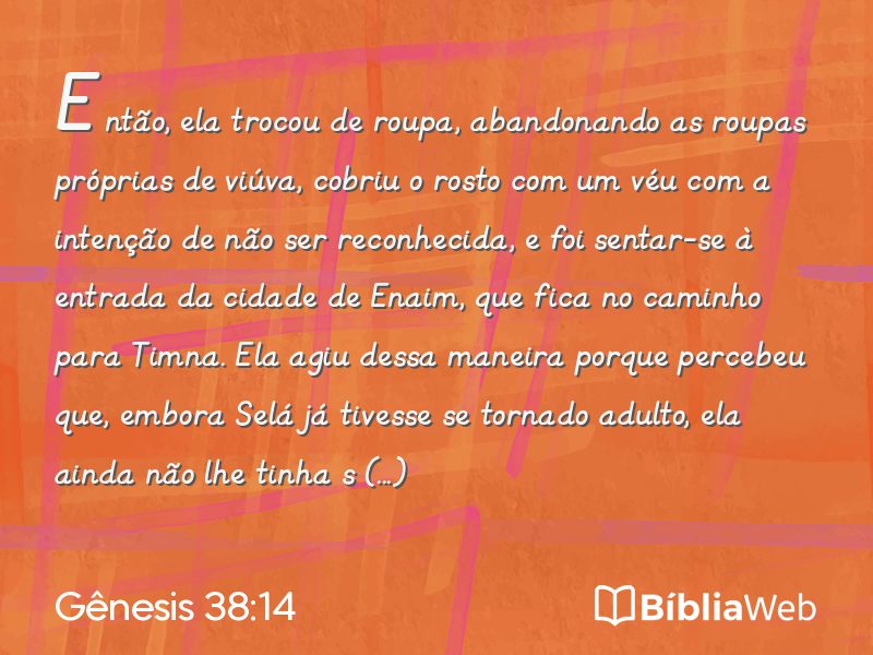 Gênesis 38:14 em imagem para compartilhar