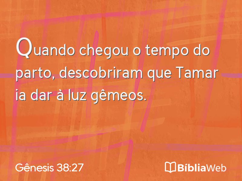 Gênesis 38:27 em imagem para compartilhar
