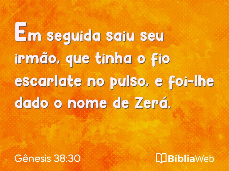 Gênesis 38:30 em imagem para compartilhar