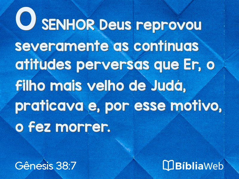 Gênesis 38:7 em imagem para compartilhar