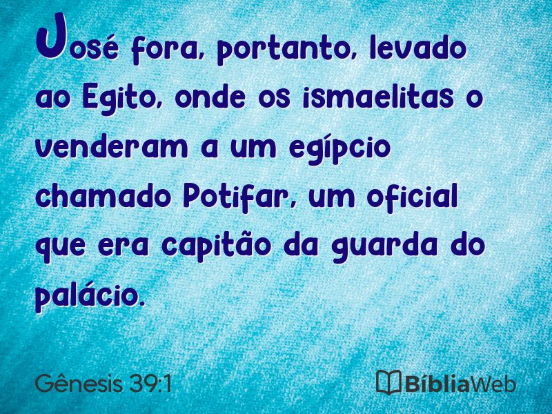 Gênesis 39:1 em imagem para compartilhar